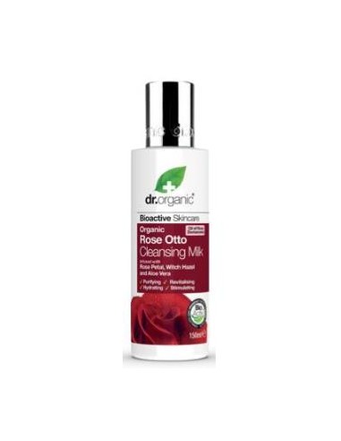 LECHE LIMPIADORA rosa de damasco 150ml. DR. ORGANIC