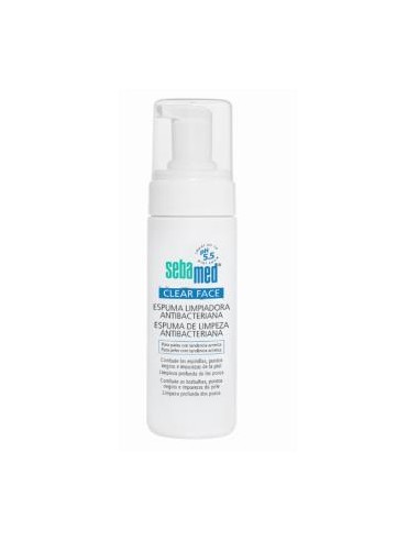 CLEAR FACE ESPUMA LIMPIADORA antibacteriana 150ml. SEBAMED