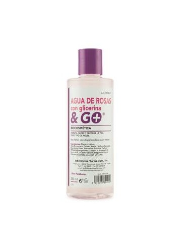 AGUA DE ROSAS + glicerina 250ml. PHARMA & GO