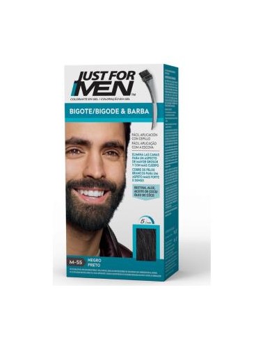 JUST FOR MEN BIGOTE BARBA negro M55