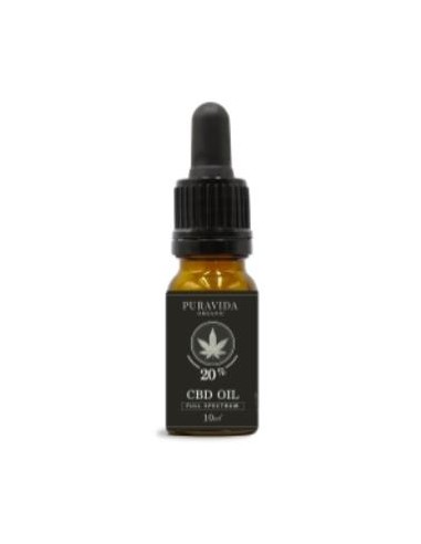 CBD OIL FULL SPECTRUM 20% 2000mg. 10ml. PURAVIDA ORGANIC