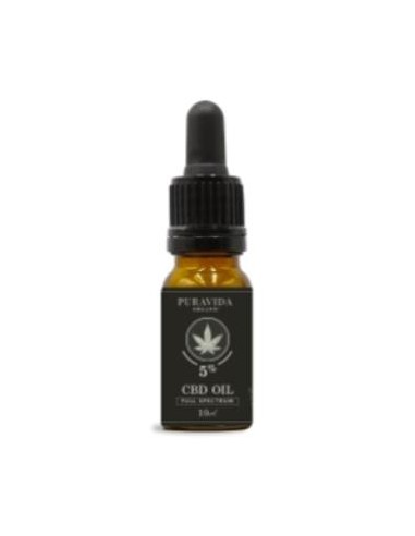 CBD OIL FULL SPECTRUM 5% 500mg. 10ml. PURAVIDA ORGANIC