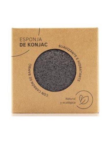 ESPONJA DE KONJAC FACIAL carbon de bambu 1ud. SYS