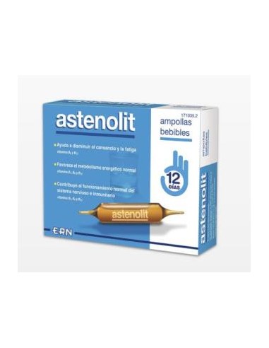 ASTENOLIT 12ampollas bebibles