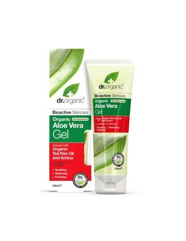 GEL ALOE VERA con arbol del te y arnica 200ml. DR. ORGANIC