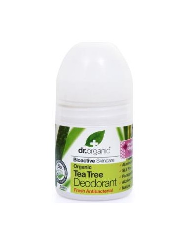 DESODORANTE arbol del te organico 50ml. DR. ORGANIC