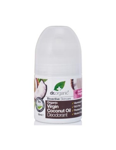 DESODORANTE aceite coco organico 50ml. DR. ORGANIC