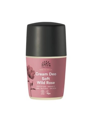 SOFT WILD ROSE desodorante roll-on 50ml. ECO VEGAN URTEKRAM