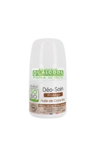 DESODORANTE PROTECTOR 24h coco roll-on 50ml. SOBIO ETIC