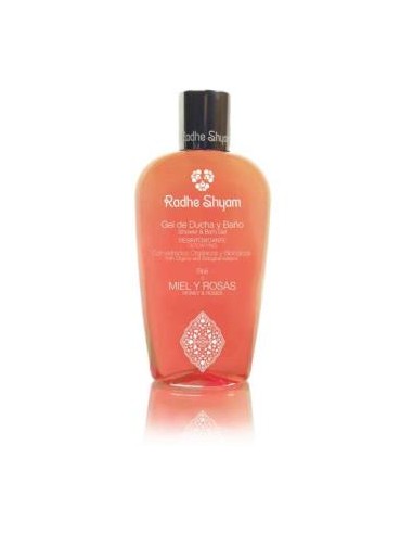 GEL DE BAÑO MIEL Y ROSAS desintoxicante 250ml. RADHE SHYAM