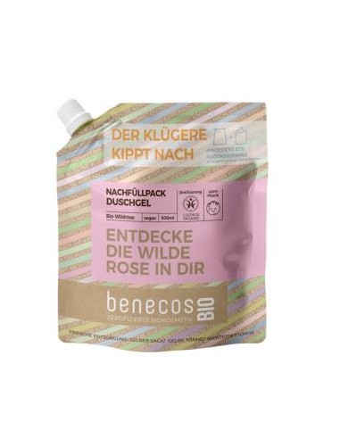 GEL DE BAÑO rosa m.recarga 500ml. BIO VEGANO BENECOS