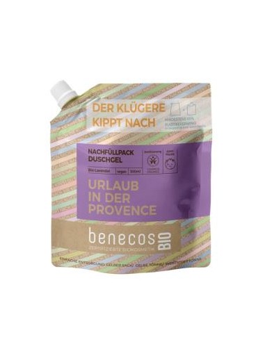 GEL DE BAÑO lavanda recarga 500ml. BIO VEGANO BENECOS