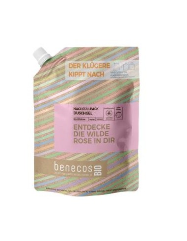 GEL DE BAÑO rosa m.recarga 1lt. BIO VEGANO BENECOS