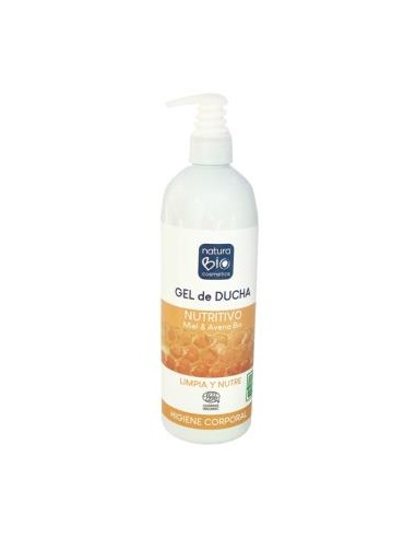 GEL DE DUCHA NUTRITIVO miel-avena 740ml. BIO NATURABIO COSMETICS