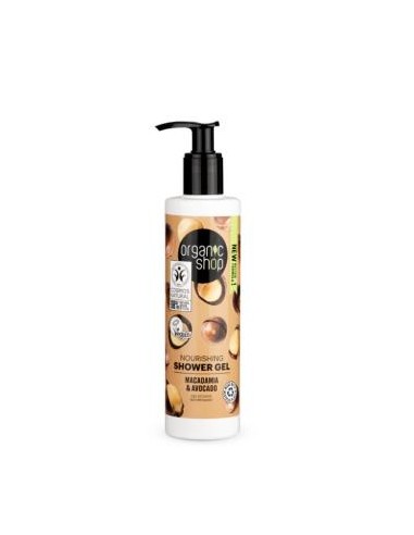 GEL DE DUCHA NUTRITIVO macadamia-aguacate 280ml. ORGANIC SHOP