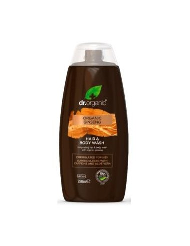 GEL DE BAÑO Y CABELLO organic ginseng 250ml. DR. ORGANIC