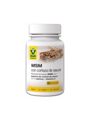 MSM con corteza de sauce 630mg 90cap. SG VEGAN RAAB VITALFOOD