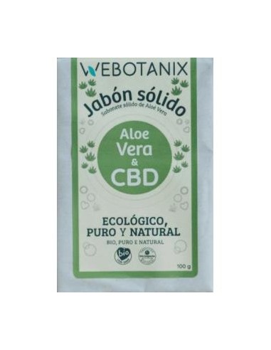 JABON SOLIDO CBD-ALOE VERA 100gr BIO VEGAN WEBOTANIX