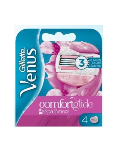 GILLETTE RECAMBIO VENUS CONFORT SPA BREEZE 4ud.