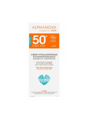 SOLAR FACIAL SPF50+ hipoalergenico 50gr.BIO ALPHANOVA