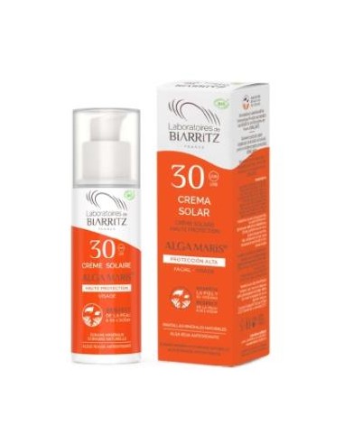 CREMA SOLAR facial SPF30 50ml. BIO ALGA MARIS - LAB. BIARRITZ