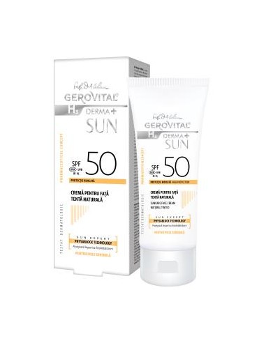 GEROVITAL CREMA SOLAR SPF50 tono natural 50ml. GEROVITAL H3 (DRA. ANA ASLAN)