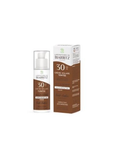 CREMA FACIAL color amber SPF50 50ml. ALGA MARIS - LAB. BIARRITZ