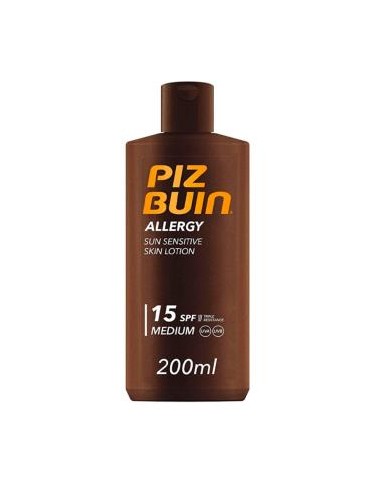 ALLERGY locion solar SPF15 200ml. PIZ BUIN