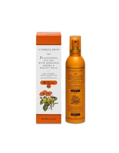 SOLAR aceite elasticidad calendula y jojoba SPF6 LERBOLARIO