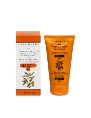 SOLAR crema facial aloe y macadamia 75ml. LERBOLARIO