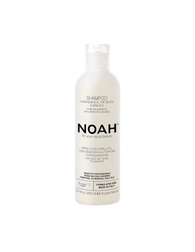 CHAMPU PURIFICANTE con te verde y albahaca 250ml. NOAH