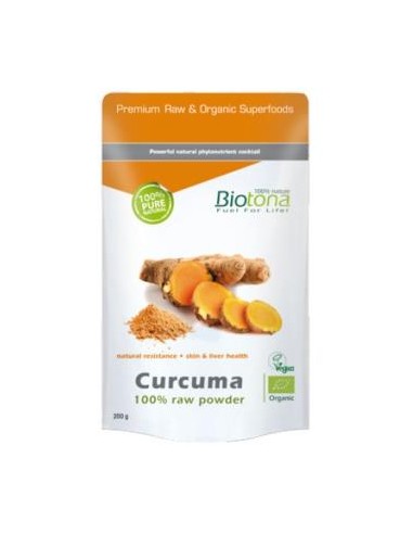 CURCUMA RAW POWDER 200gr. BIO BIOTONA