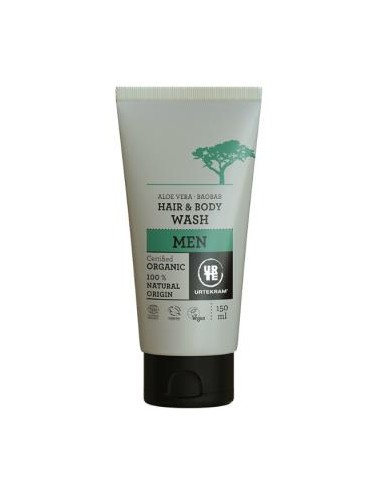 CHAMPU GEL ALOE-BAOBAB MEN 150ml. ECO VEGAN URTEKRAM