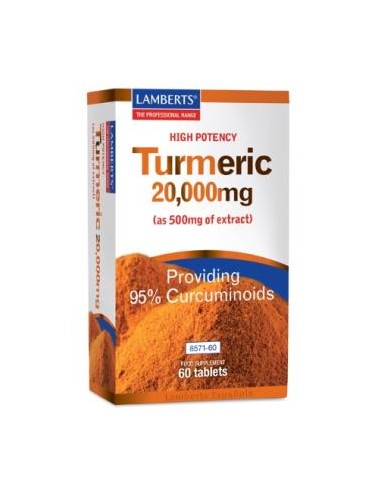 CURCUMA 20.000mg. (95% de curcumina) 60comp. LAMBERTS