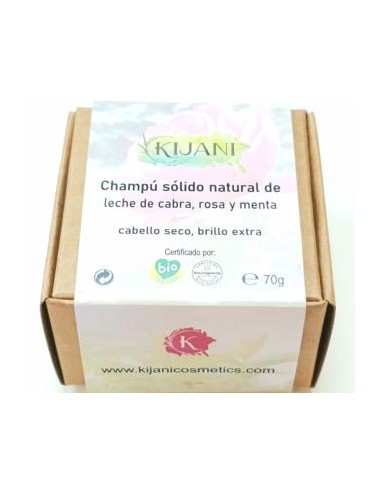 CHAMPU SOLIDO CABELLO SECO leche de cabra 70gr. KIJANI