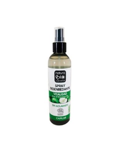 SPRAY DESENREDANTE VITALIDAD aloe-manzana 200ml. NATURABIO COSMETICS