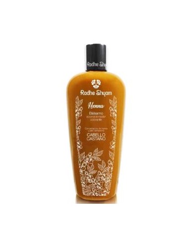 BALSAMO ACONDICIONADOR HENNA COLOR CASTAÑO 400ml. RADHE SHYAM