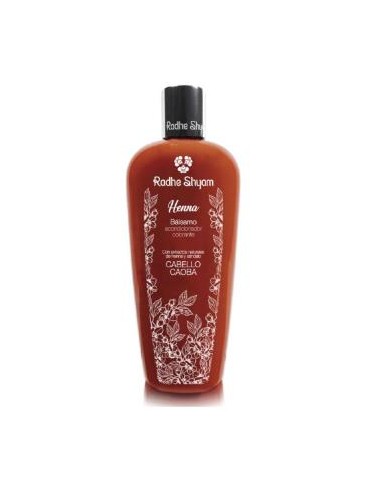 BALSAMO ACONDICIONADOR HENNA COLOR CAOBA 400ml. RADHE SHYAM