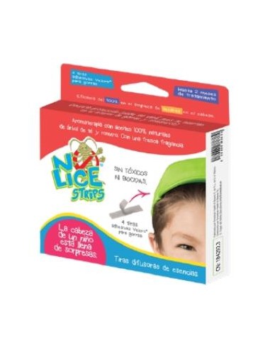 NO LICE STRIPS tiras auto-adhesivas antipiojos 2ud