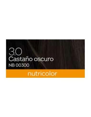 TINTE dark brown dye 140ml. castaño oscuro ·3.0 BIOKAP