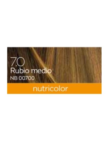 TINTE medium blond dye 140ml. rubio medio ·7.0 BIOKAP