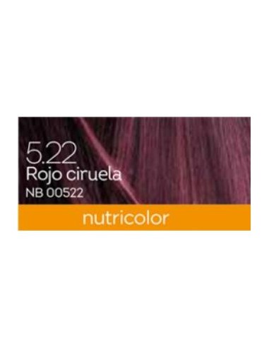 TINTE plum red dye 140ml. rojo ciruela ·5.22 BIOKAP