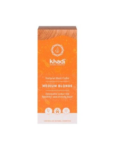 TINTE HERBAL COLOR rubio medio 100gr. KHADI