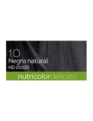 TINTE natural black 140ml negro 1.0 DELICATO BIOKAP