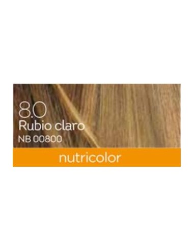 TINTE light blond dye 140ml. rubio claro ·8.0 BIOKAP