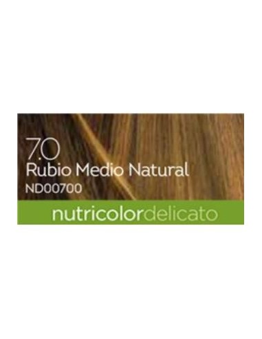 TINTE rubio medio natural 140ml. 7.0 DELICATO BIOKAP