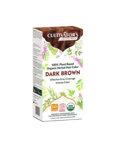 CASTAÑO DORADO OSCURO tinte organico 100gr ECOCERT CULTIVATORS