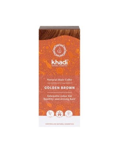 TINTE HERBAL COLOR castaño dorado 100gr. KHADI