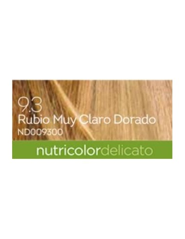 TINTE rubio muy claro dorado 140ml. 9.3 DELICATO BIOKAP