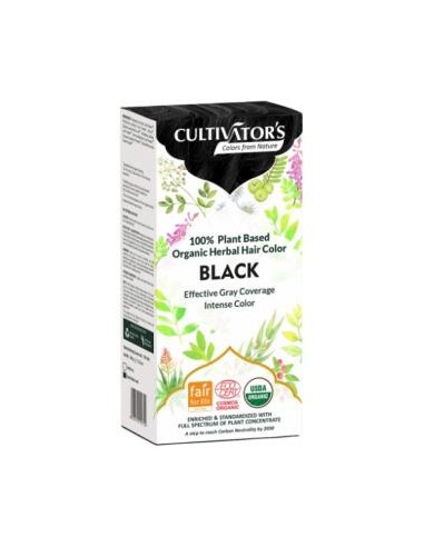 NEGRO tinte organico 100gr. ECOCERT CULTIVATORS